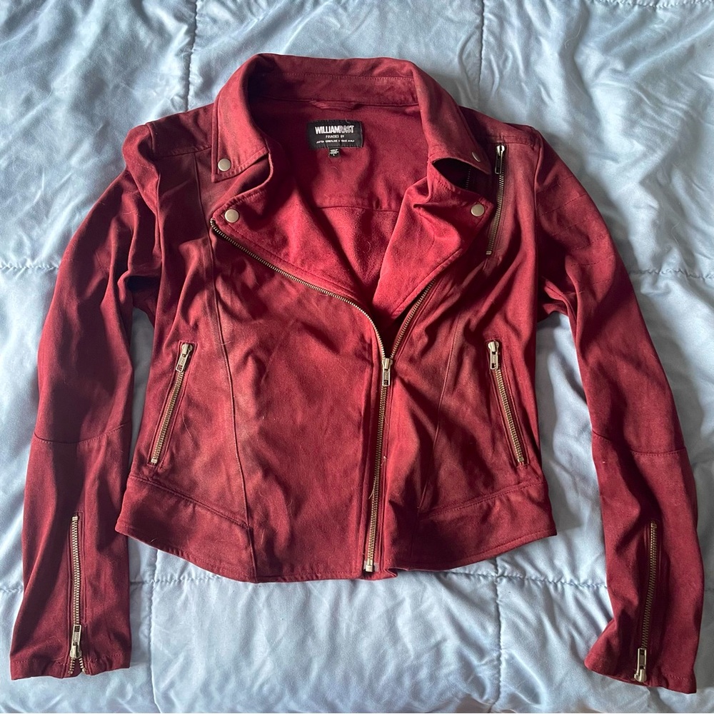 Burgundy suede jacket